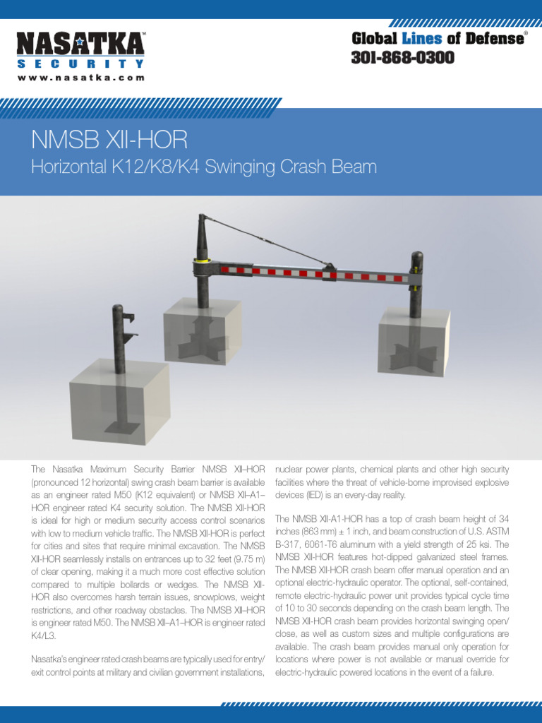 Nasatka NMSB XII-HOR Security Barrier | PDF