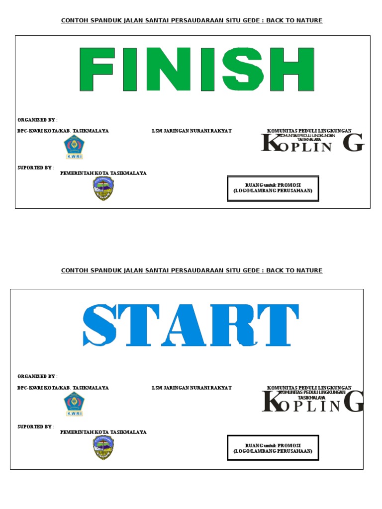 Contoh Spanduk Jalan Santai