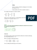 Transpose of Matrices