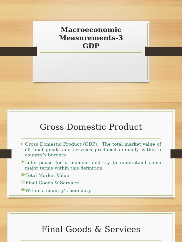 Understanding GDP and Economic Indicators | PDF | Gross Domestic ...
