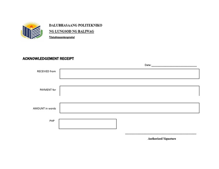 Acknowledgement Receipt | PDF