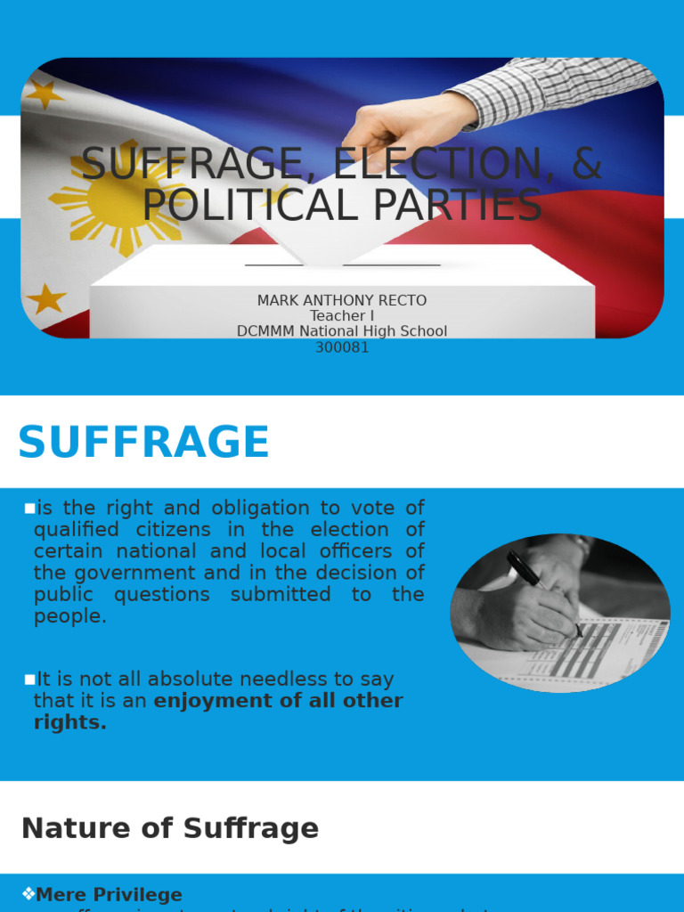 Understanding Suffrage and Elections | PDF | Absentee Ballot | Suffrage