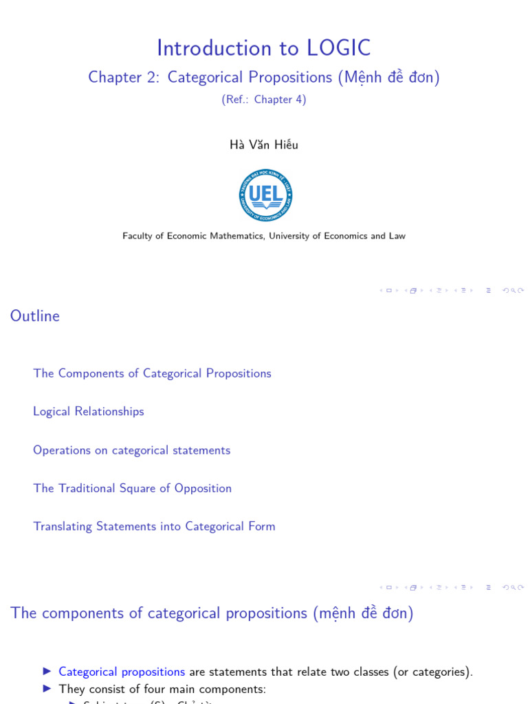 Slides_logic_hoc (Chapter 2 -Final) (e, V) (1) | PDF | Logic ...