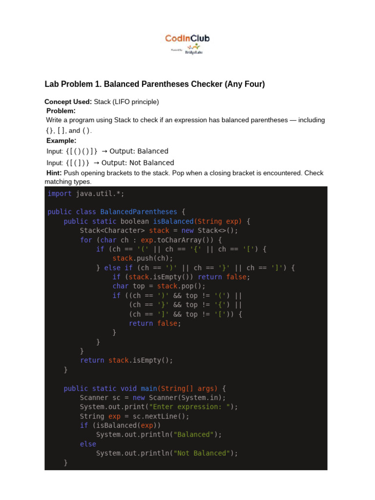 Stack-Based Programming Problems | PDF | Queue (Abstract Data Type ...