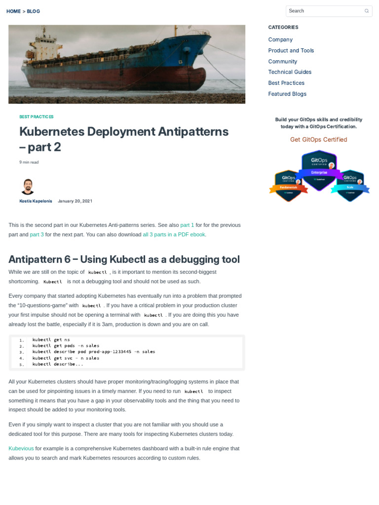 Kubernetes Anti-Patterns Explained | PDF | Systems Engineering | Software