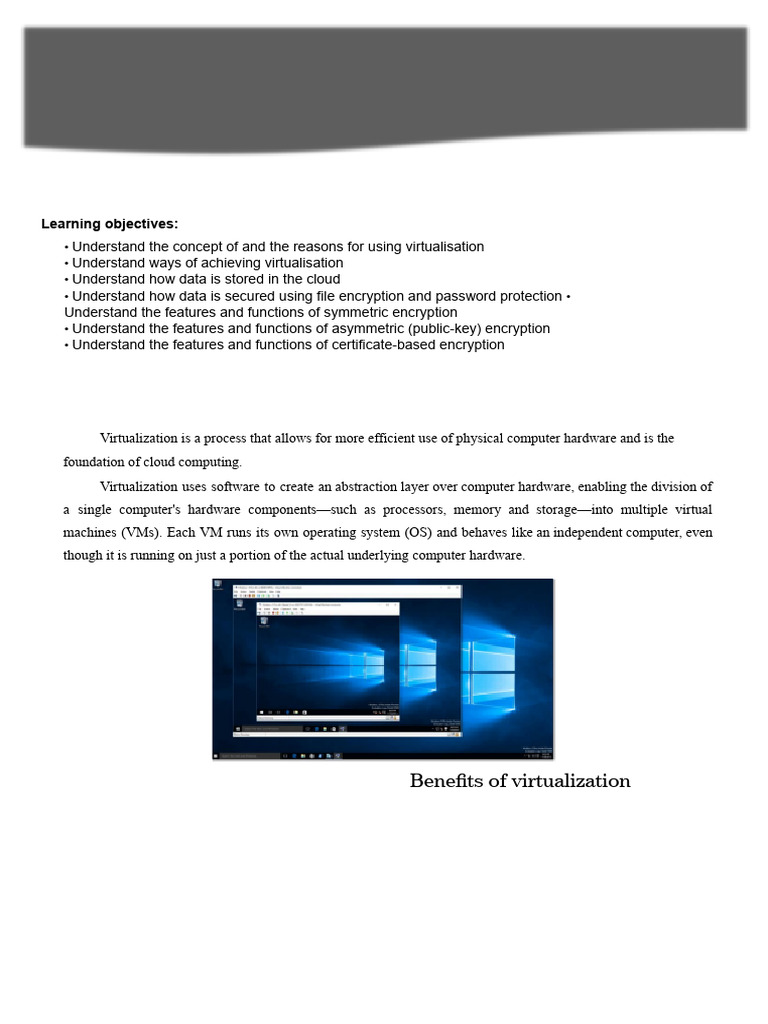 Virtualization and Cloud Storage Explained | PDF | Public Key ...