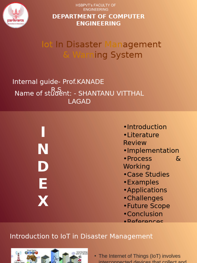 IoT Solutions for Disaster Management | PDF | Internet Of Things ...