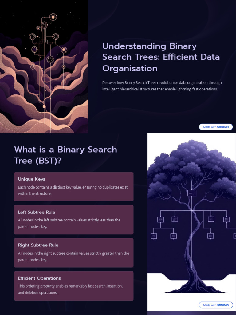 Binary Search Trees: Efficient Data Structuring | PDF | Algorithms And ...