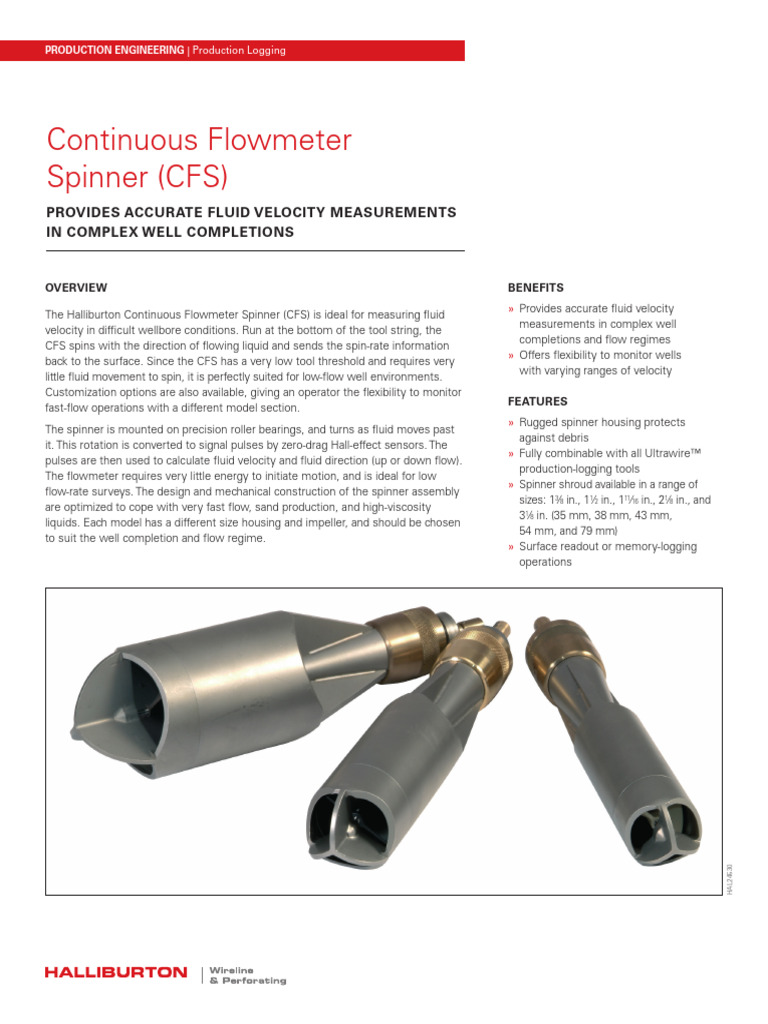 Halliburton CFS: Accurate Flow Measurement | PDF | Flow Measurement ...