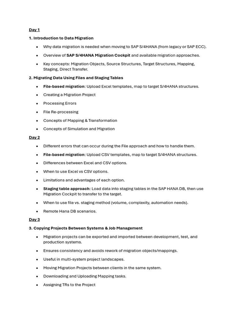 SAP S/4HANA Data Migration Guide | PDF | Error Detection And Correction ...