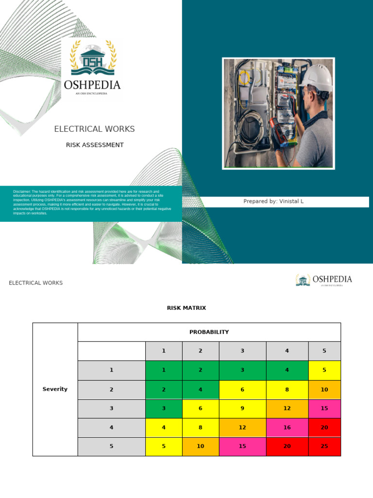 Electrical - Works Risk Assessemt | PDF | Personal Protective Equipment ...