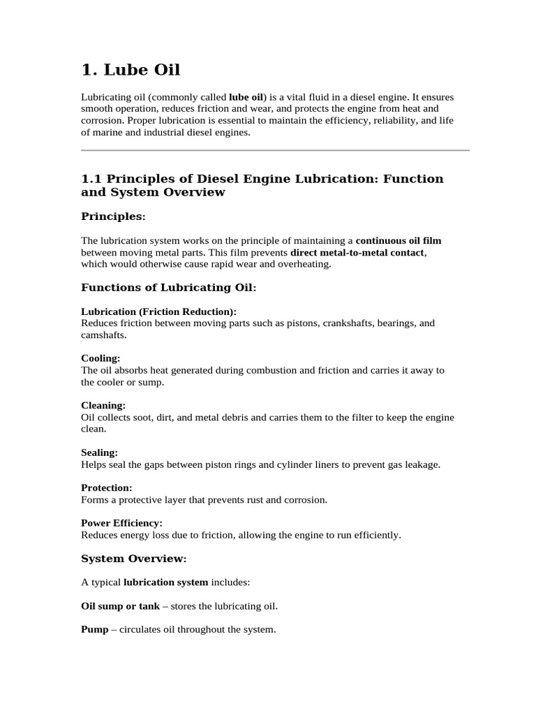 Diesel Engine Lubricating Oil Guide | PDF | Lubricant | Fuel Oil