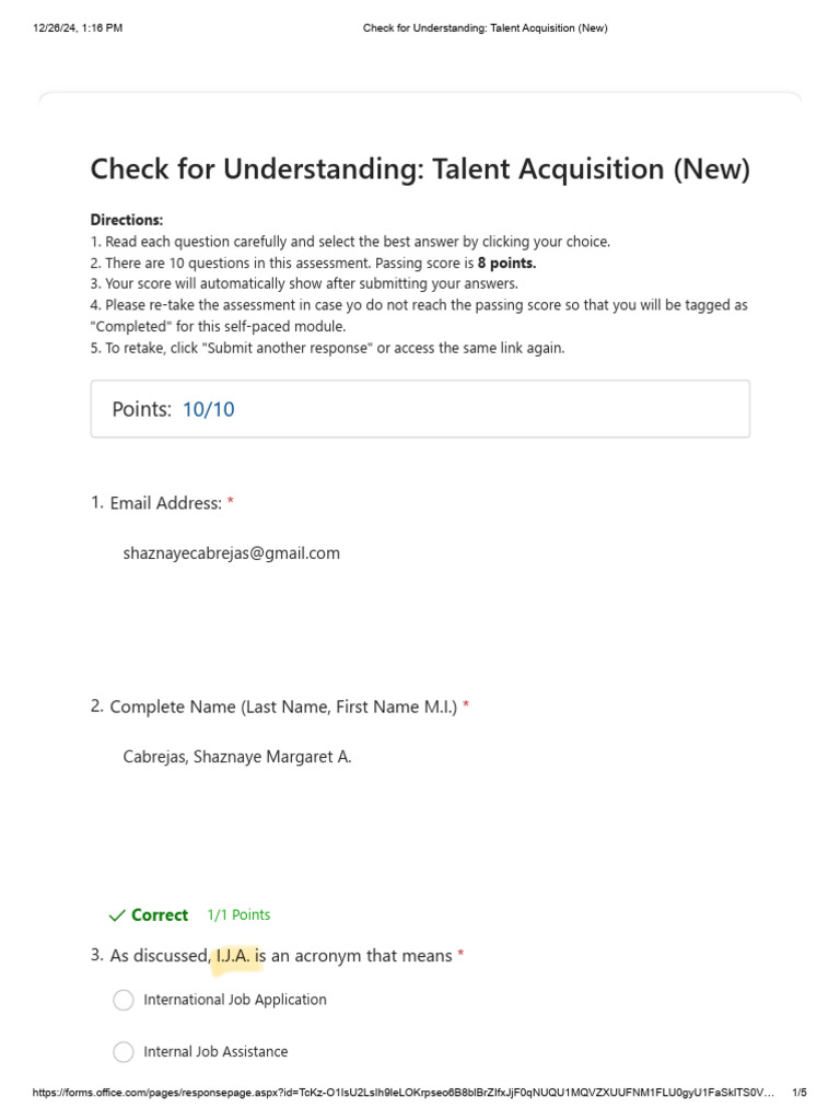 Talent Acquisition Assessment Guide | PDF