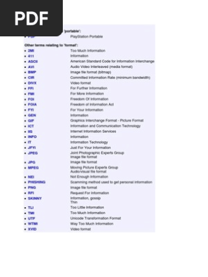 Computer Slang, PDF, File Format