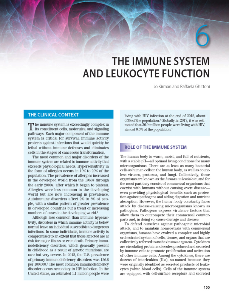 Chapter 6 The Immune System and Leukocyte Function | PDF | Immune ...
