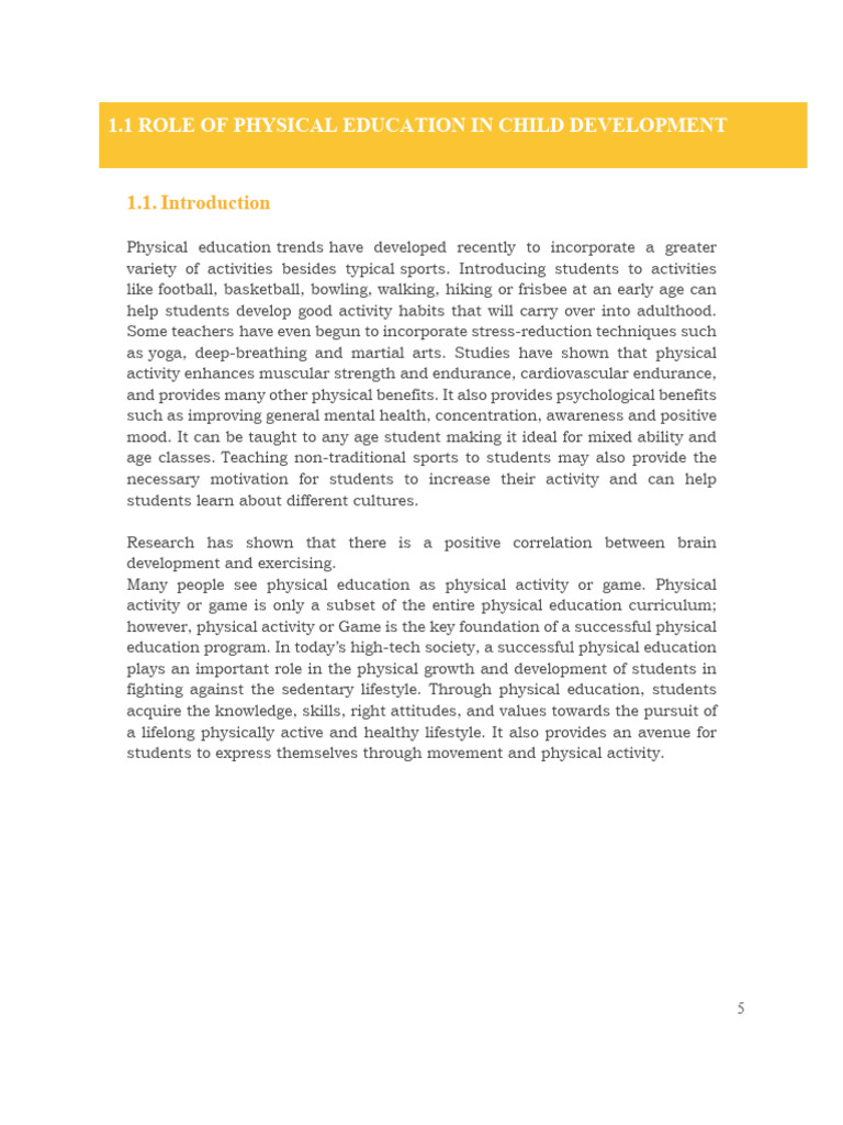 Physical Education Trends and Benefits | PDF | Physical Fitness ...