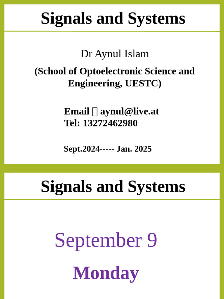 S&S - Chapter 2 | PDF | Mathematical Physics | Telecommunications ...