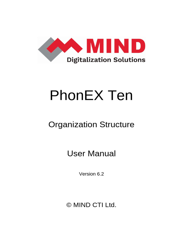PhonEX TEN 6.2 Organization Structure User Manual | PDF | Session ...