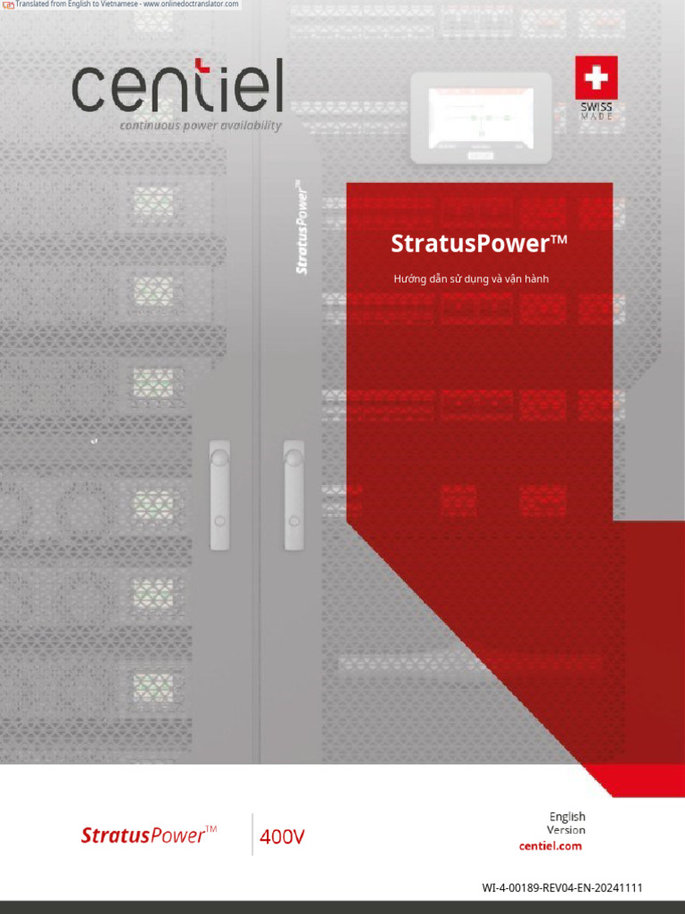 StratusPower 400V User Manual en VI | PDF