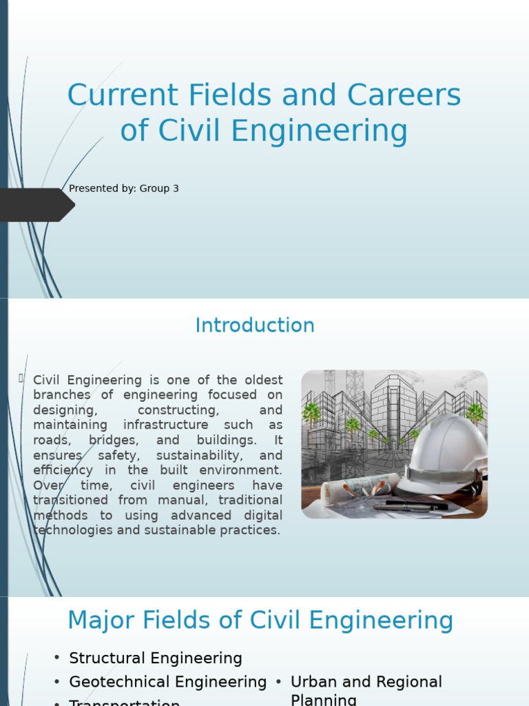 Careers in Civil Engineering Fields | PDF | Civil Engineering ...