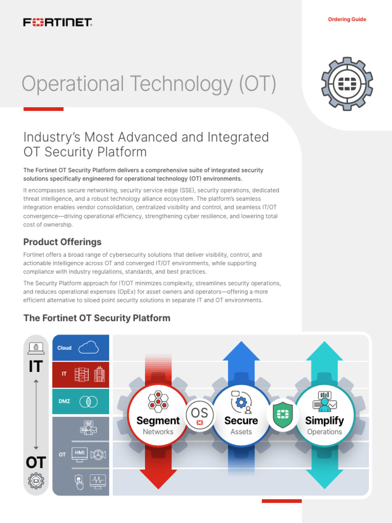 OT Security Platform Ordering Guide | PDF | Security | Computer Security