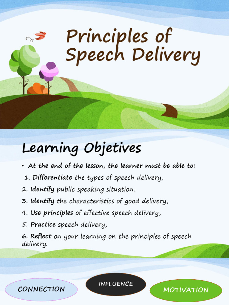 Principles of Effective Speech Delivery | PDF | Public Speaking | Speech