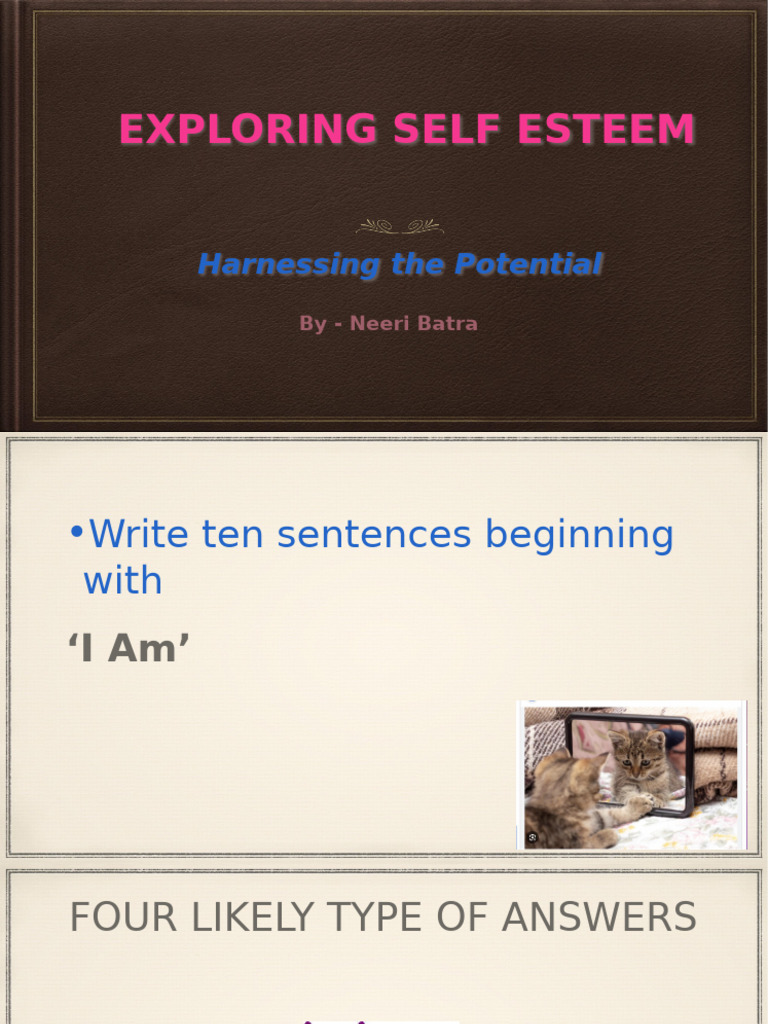 Exploring Self Esteem 2023-24 | PDF | Self Esteem | Emotions