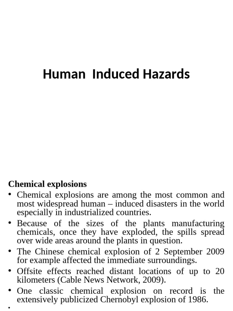 Human-Induced Hazards and Disasters | PDF | Natural Disasters | Pollution