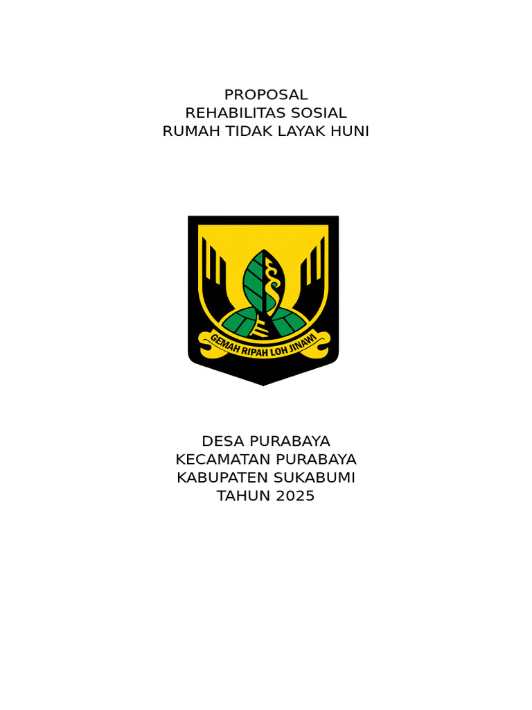 Rehabilitasi Rumah Tidak Layak Huni 2025 | PDF