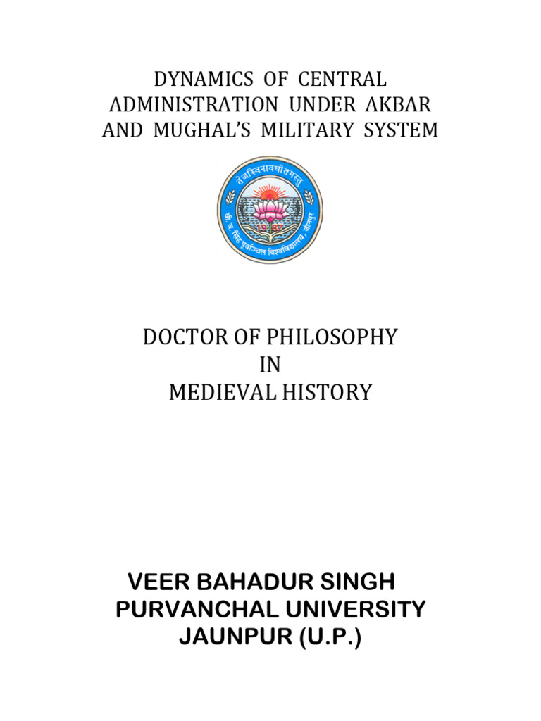 Akbar's Central Administration & Military System | PDF | Mughal Empire