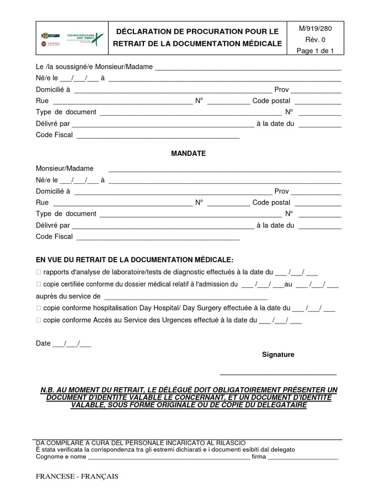 m.919.280 Procuration Retirer | PDF