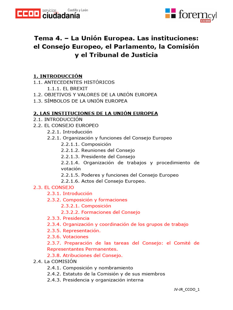 Instituciones de la Unión Europea | PDF | Consejo europeo | Unión Europea