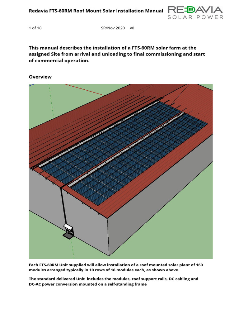 Redavia FTS-60RM Solar Installation Guide | PDF | Photovoltaics | Solar ...