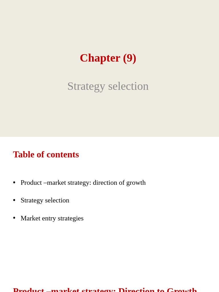 Strategy Selection for Market Growth | PDF | Mergers And Acquisitions ...
