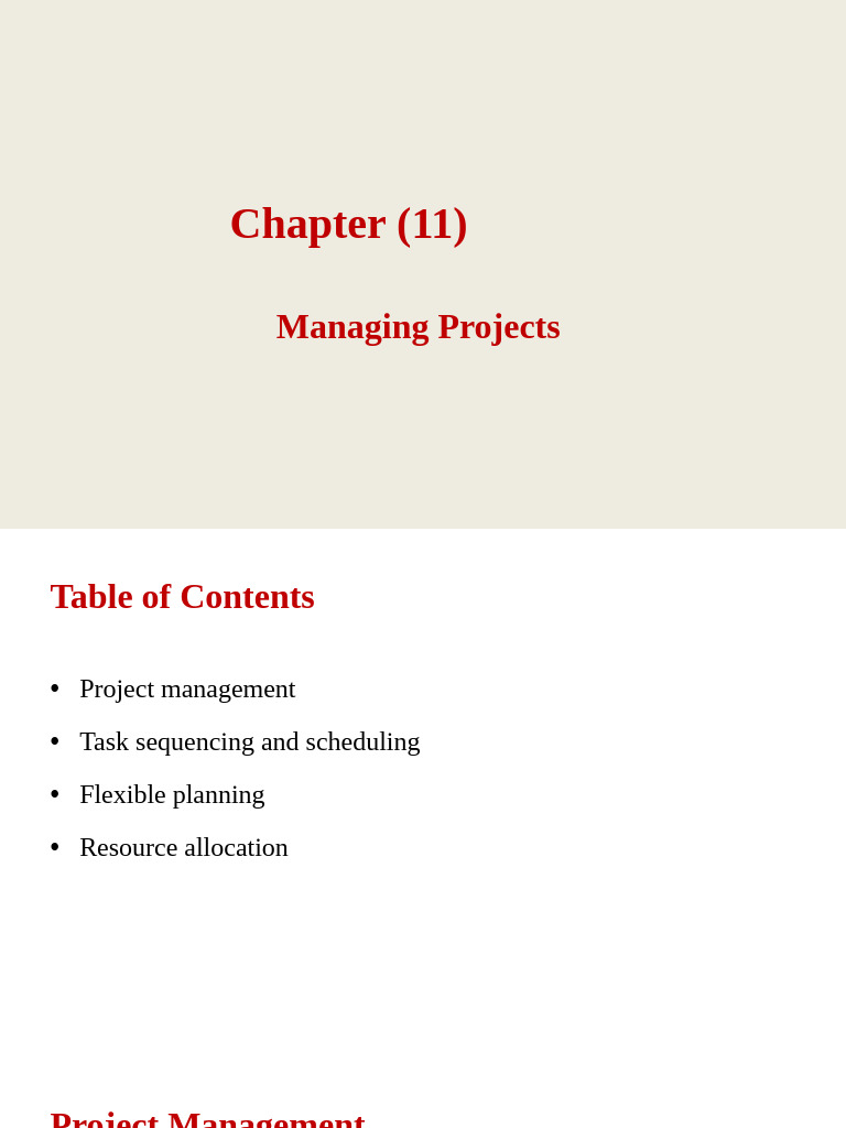 Strategic Management Chapter | PDF | Project Management