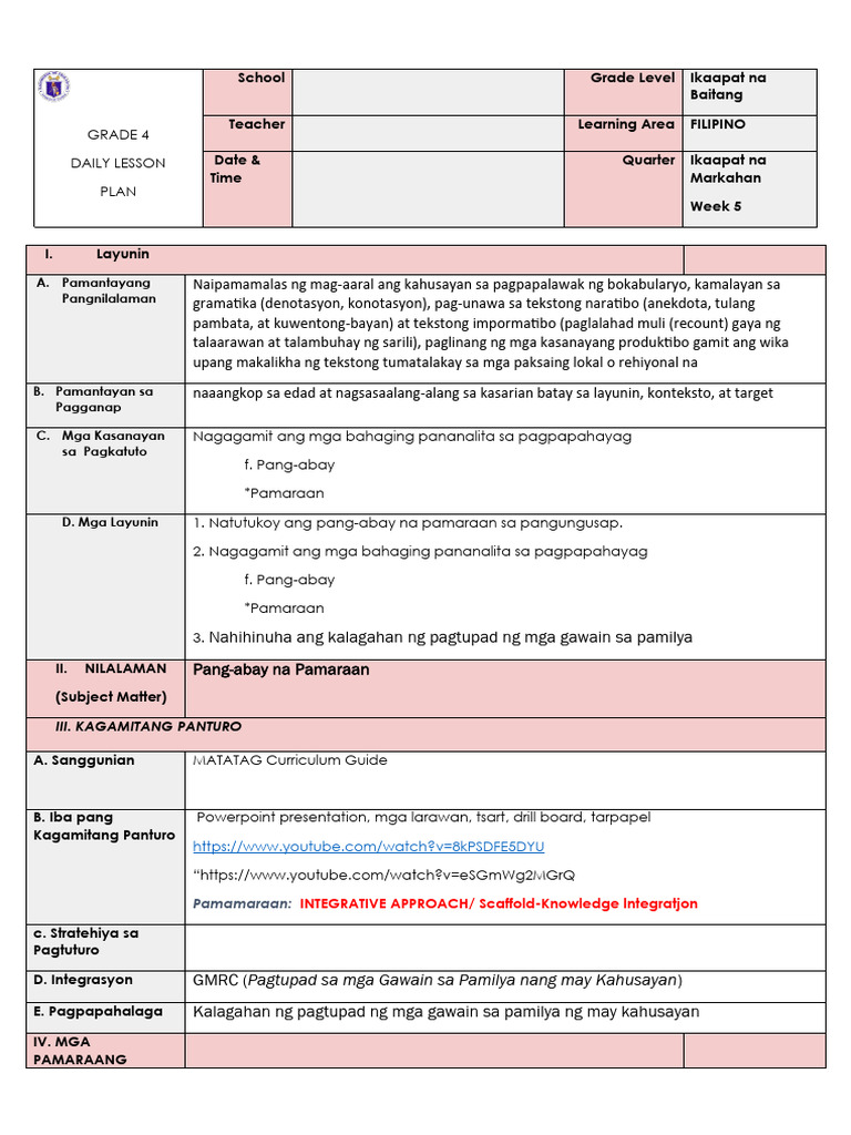 Cot Filipino 4 Q4 W5 | PDF