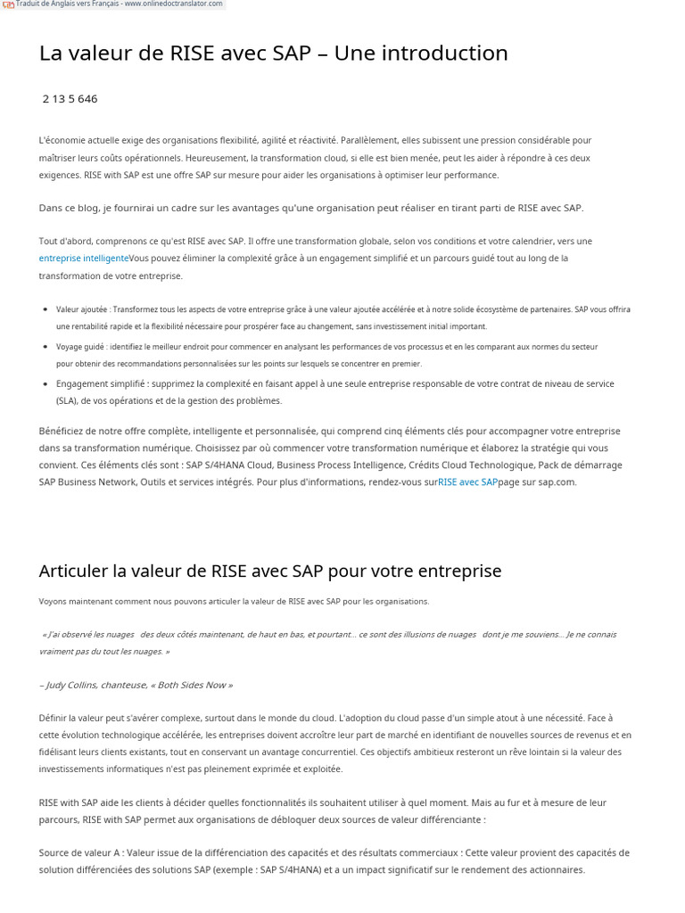 Optimisez votre entreprise avec RISE SAP | PDF | Cloud computing ...