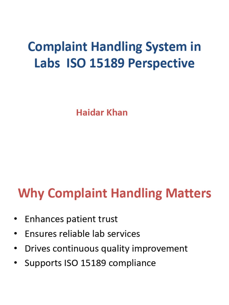Complaint Handling | PDF