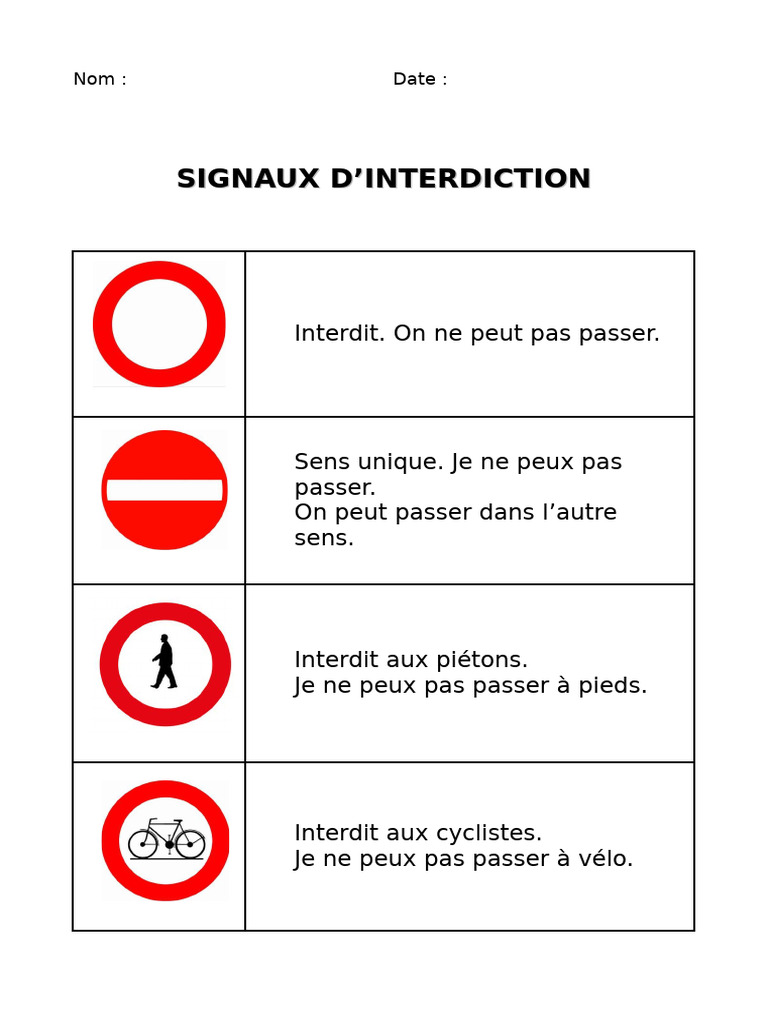 Signaux de circulation et de sécurité | PDF | Infrastructure de ...