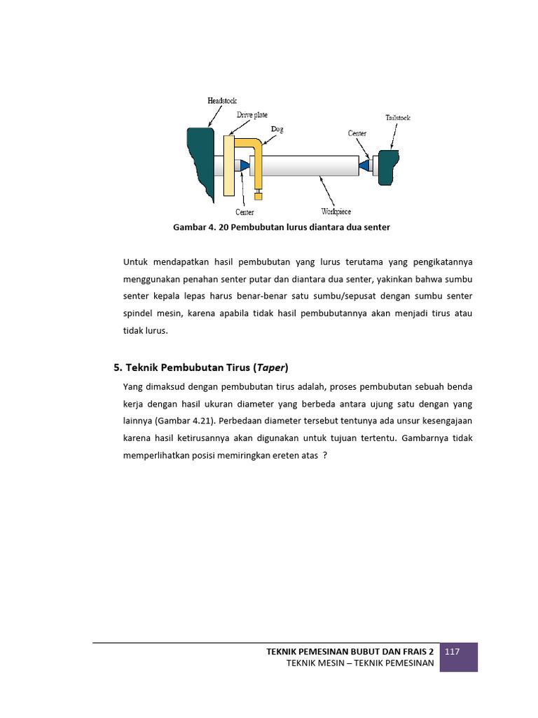 Teknik Pembubutan Tirus dan Standar Taper | PDF