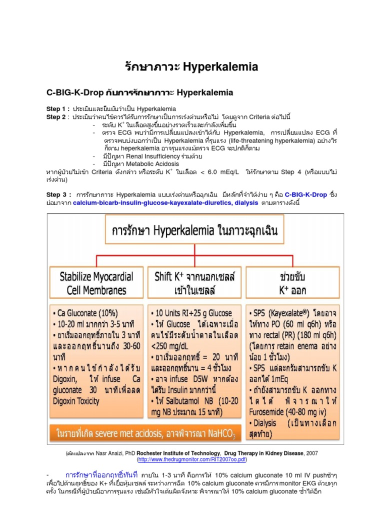 วิธีการแก้ไข hyperpotassium | PDF, image size:768x1024
