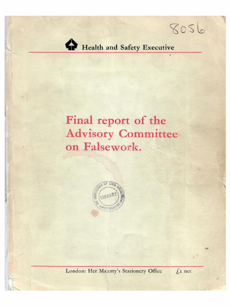 Final Report on Falsework Safety Standards | PDF | Structural Engineering