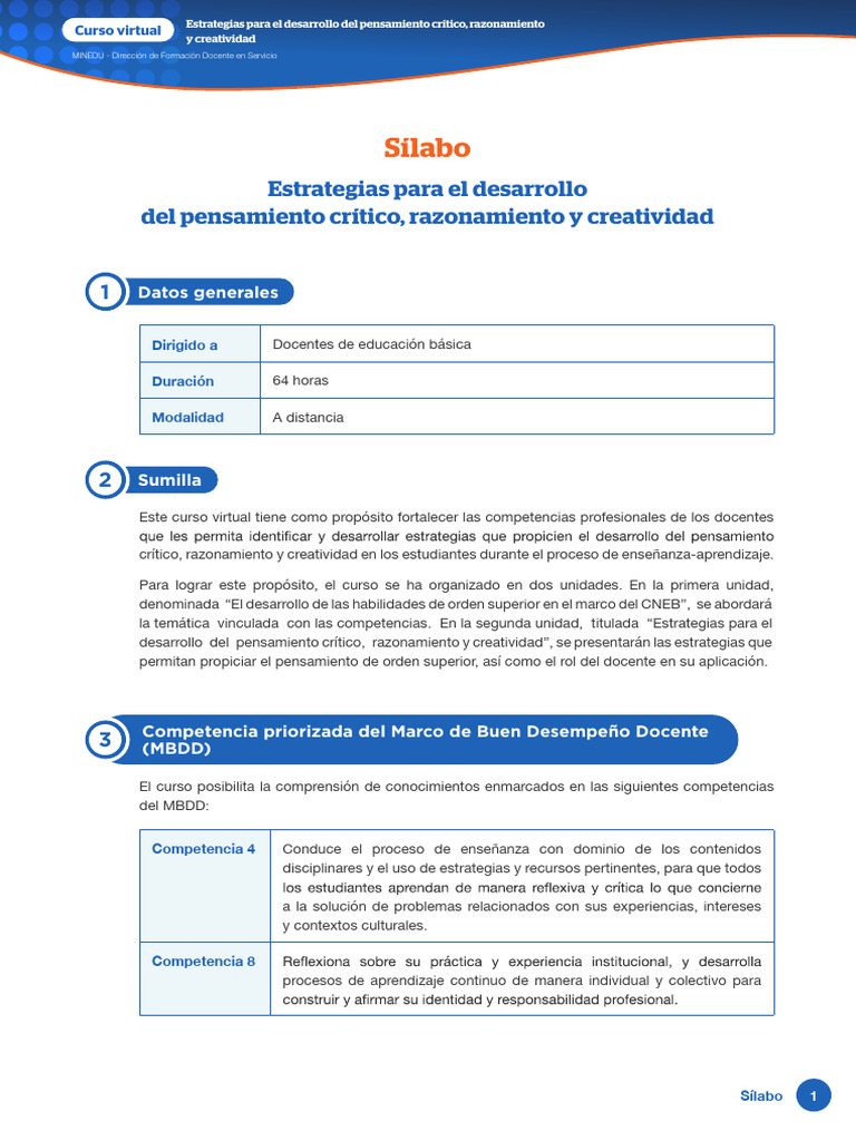 Curso de Pensamiento Crítico para Docentes | PDF | Enseñando | Maestros