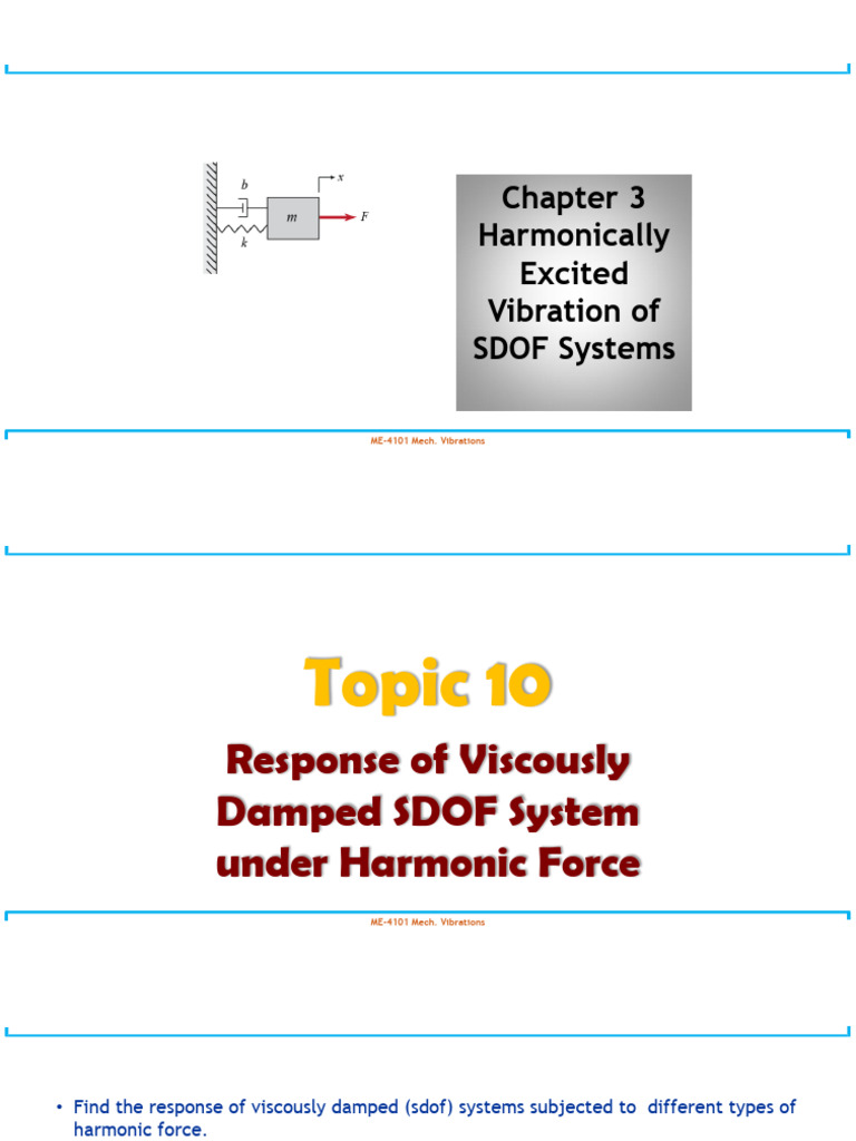 Damped SDOF System Response Analysis | PDF | Damping | Applied And ...