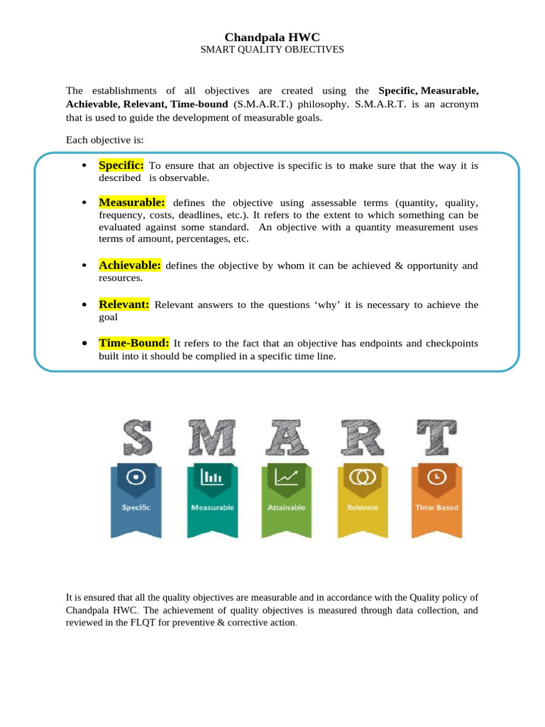 SMART Objectives for Chandpala HWC | PDF | Social Programs | Medicine