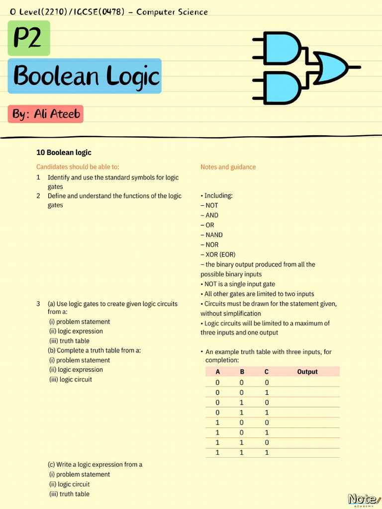 Chapter 10 - Boolean Logic | PDF