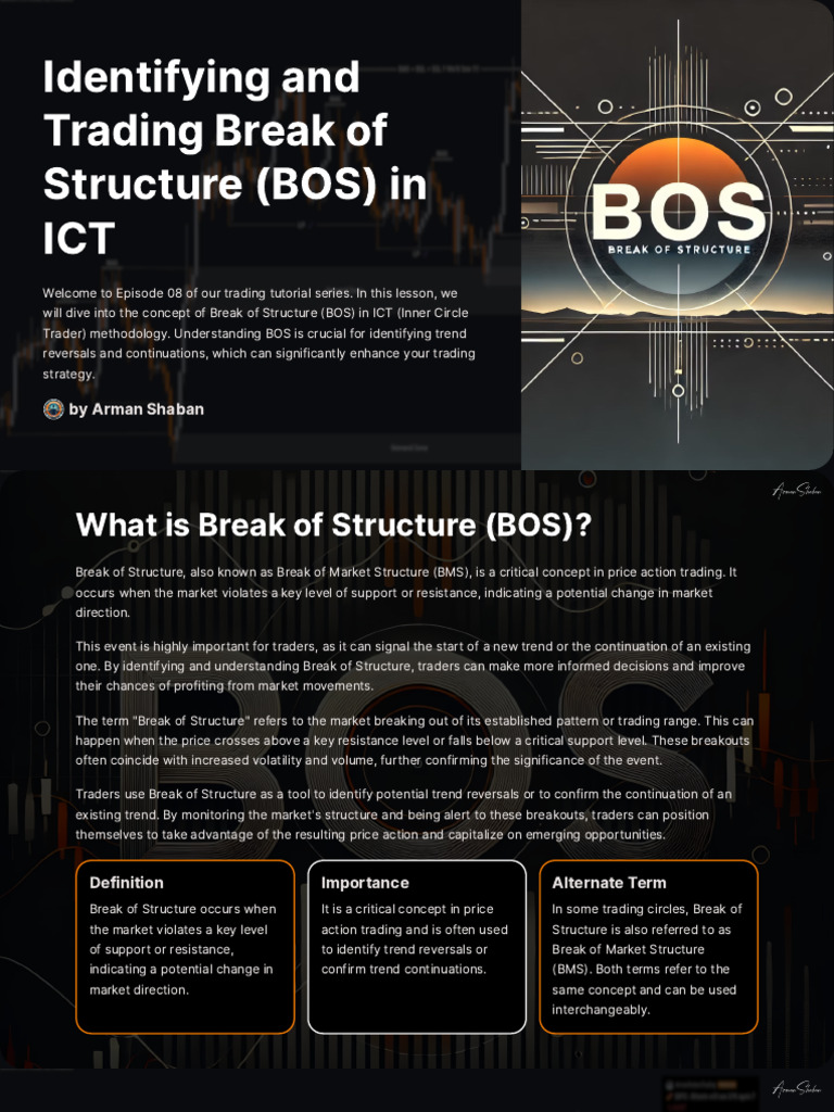 Identifying and Trading Break of Structure BOS in ICT | PDF | Market ...
