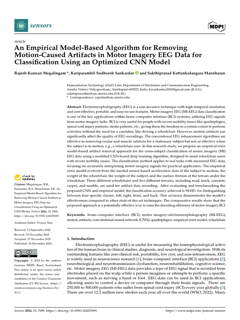 An Empirical Model-Based Algorithm For Removing Motion-Caused Artifacts ...