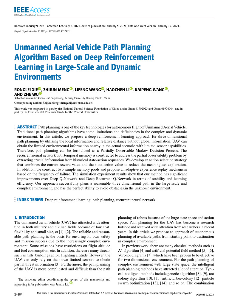 UAV Path Planning via Deep Reinforcement Learning | PDF | Unmanned ...