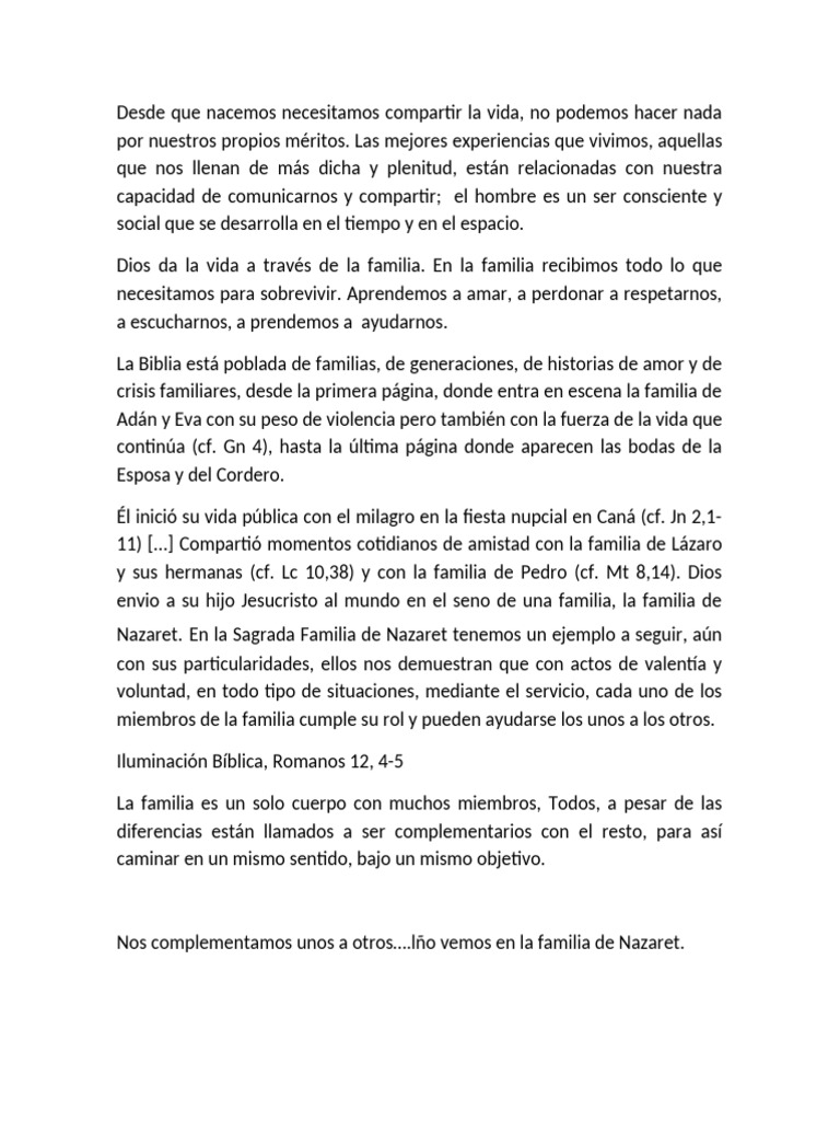 La familia: base de amor y valores | PDF | Amor | Familia
